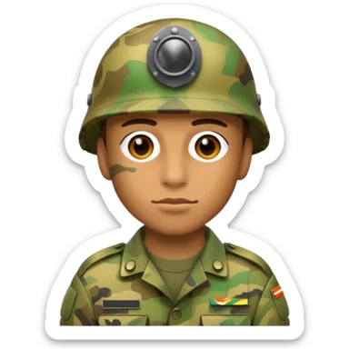 Quiero un soldado con el camuflado camaleón sticker
