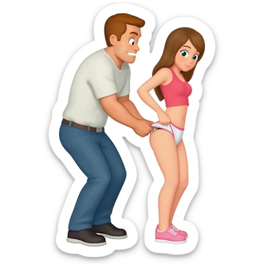 Atomic wedgie underwear bully sticker