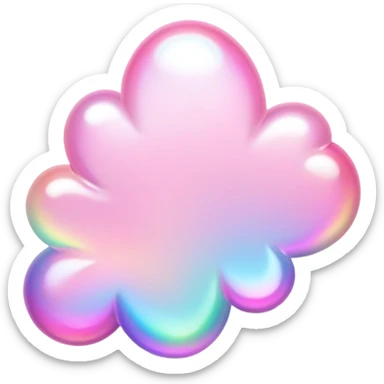  White-pink-Iridescent-aesthetic-scenery-Decorations sticker