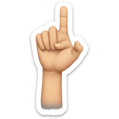 All fingers open except the index finger sticker