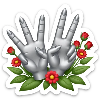 💐 and middle fingers remove the person sticker