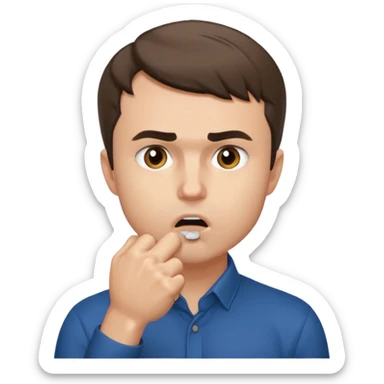 Charlie Kirk holding fist over mouth sticker