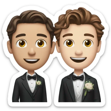 Tom holland ( man ) and kit conner ( man too) getting married ( gay mariage )  sticker