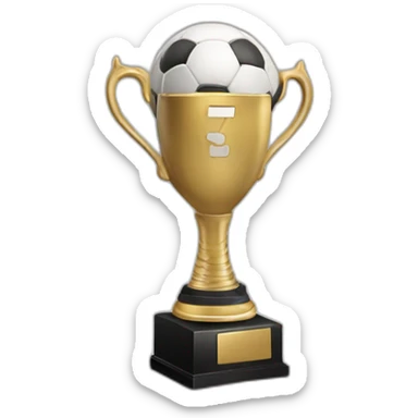 impresora 3D imprimiendo una copa del mundo sticker