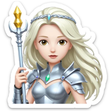 Cyber Queen – holo scepter + chrome belt sticker