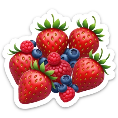 strawberries, blueberries, raspberries sticker