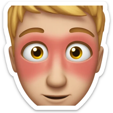 red itchy eyes sticker