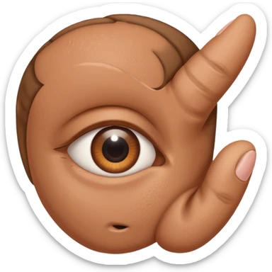 solo orecchio con mano dietro sticker