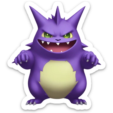  Gengar-Sableye-Genesect-Gliscor-Noibat-Fakemon Full body sticker