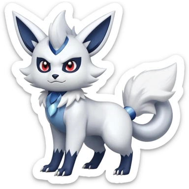Zangoose-Absol-Meowstic-Fakémon-hybrid-creature (full body)  sticker