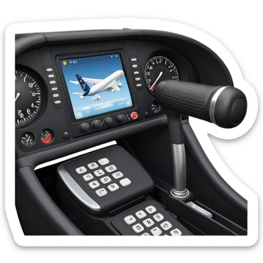 An airbus A380 sidestick in the cockpit sticker