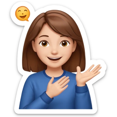 cheering girl whistling and clapping her hands sticker