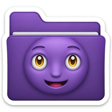 dark purple favorite folder sticker