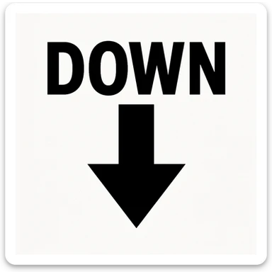 Grassi buoni con freccia in basso, come a significare che vanno al ribasso sticker