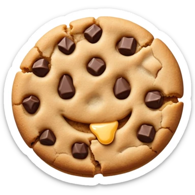 cookie with a bite taken out sticker