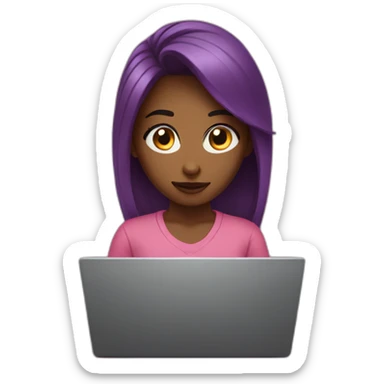 gurl watching netflix on laptop sticker
