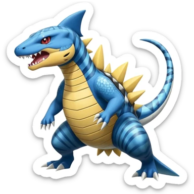 Zeraora-Feraligatr-Sharpedo-Gible-Ampharos-fusion sticker