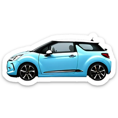 Baby blue Citroen ds3 sticker