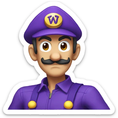 Waluigi sticker