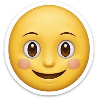 Half yellow half brown. No background. Make it look like an emoji. In smiley format. No hair sticker