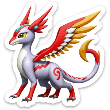 Meloetta-Latias-Peppercat-Wargreymon-Protogen-Pokémon-Digimon-Fakémon-fusion-hybrid-creature sticker