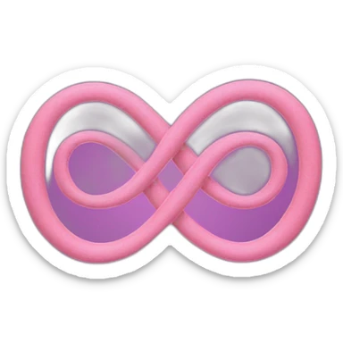 heart as an infinity symbol sticker