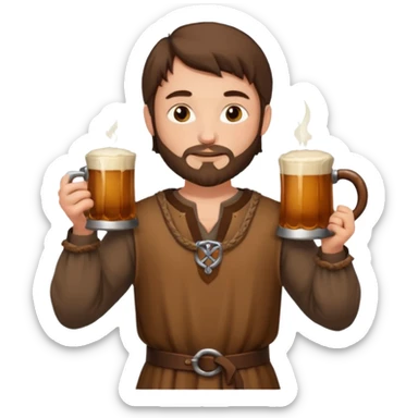 Medieval Man in a tavern sticker