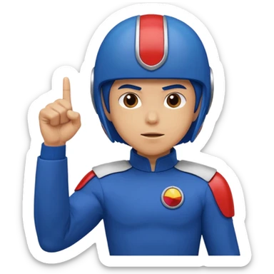 Mark from "Battle of the Planets" doing fist pump. sticker