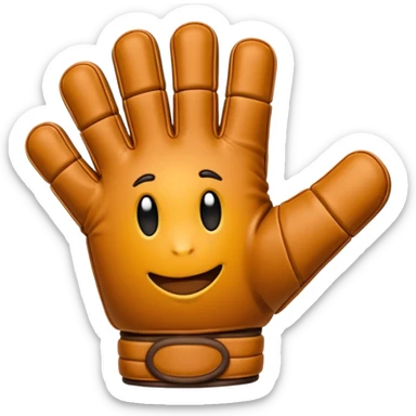 guantes de portero de futbol aplaudiendo, divertido sticker