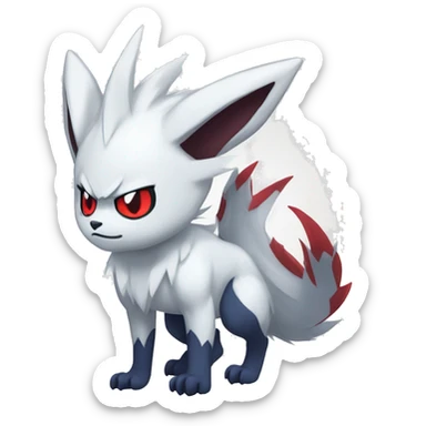 Cool Edgy Absol-Zangoose-Sneasel-Quilava, full body sticker