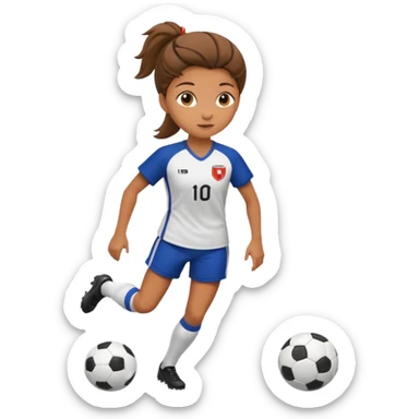 woman soccer player sticker