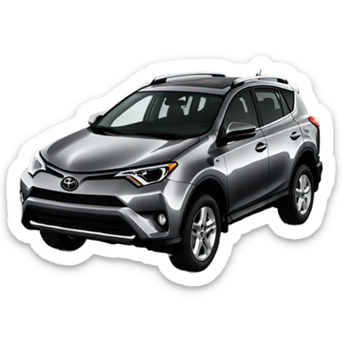 Metallic gray Toyota rav4 sticker