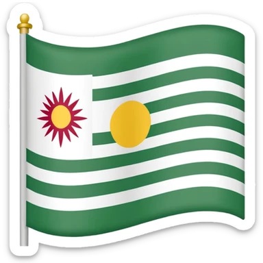 Just do a simple flag I want to put in my bio. Have u seen the panjshir flag do that it’s not in the emojis but make it exactly like the picture don’t add anything else. something on the middle search it up and make it in a shape of flag like the emojis no it’s goes like green on  sticker