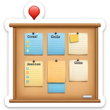 bulletin board reachable goals sticker