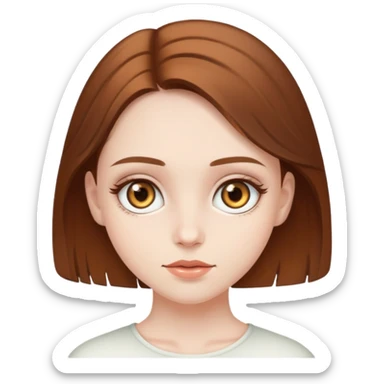 Pale girl with hazel eyes and shorts brown hair. She has an alt style. sticker