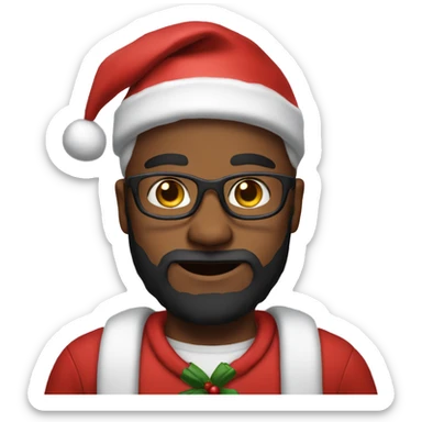 Me dressed as Santa clause sticker