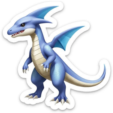 Shiny Koraidon-Latios-Marowak-Gabite-Fakémon-hybrid-creature (full body)  sticker