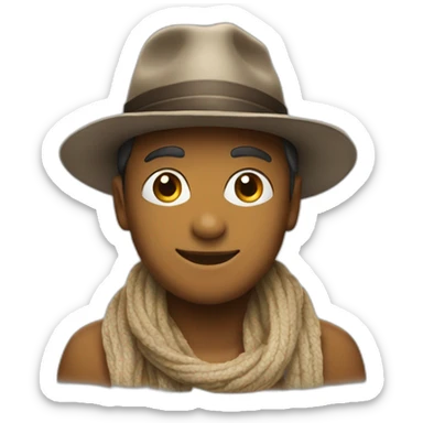 chat avec un chapeau et une écharpe  sticker