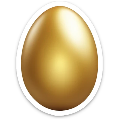 Golden egg with muscles  sticker