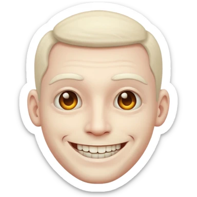 smile creepy man sticker