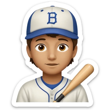 teenage boy with a baseball hat on sticker