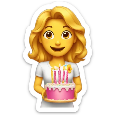 happy birthday sign with the name Priya sticker