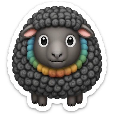 Oveja negra con canas sticker