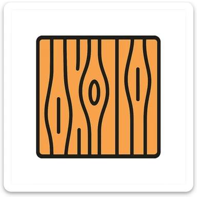 wooden acoustic panel, stylized, light brown wood, minimal design sticker