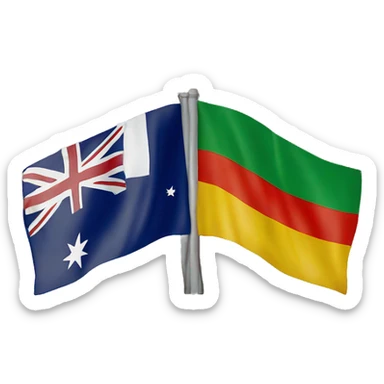 Australian flag mixed with Moldovan flag mixed with Irish flag  sticker