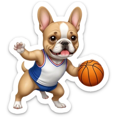French bulldog Slam dunk sticker