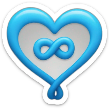 Un cœur, entouré du symbole Infinity. sticker