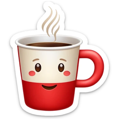 An emoji-like icon that describes the message of no caffeine sticker
