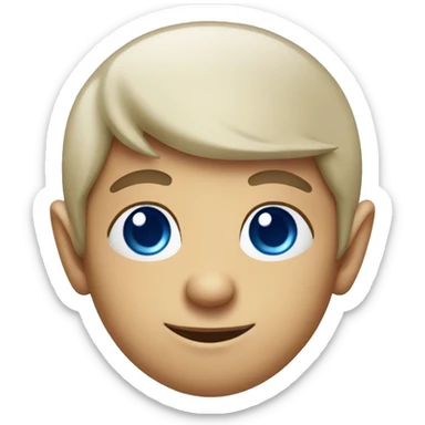 Christmas elf with blue eyes sticker