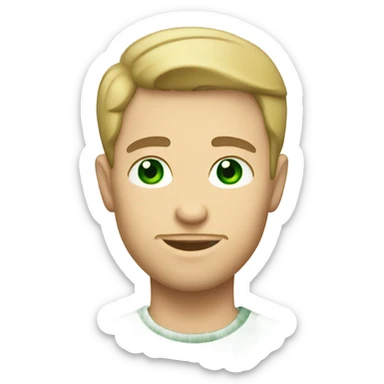 light skinned Caucasian male, green eyes, and light beard sticker